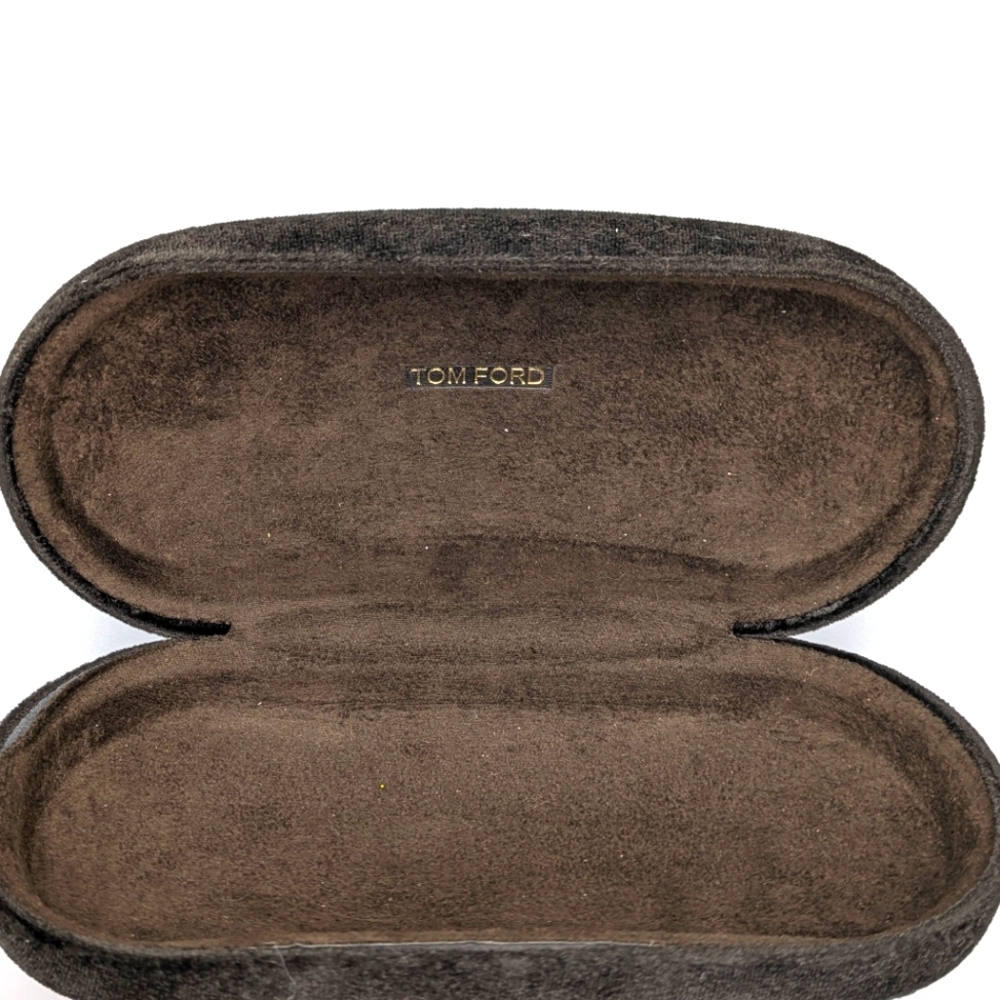 Tom Ford Brown Suede Glasses Case